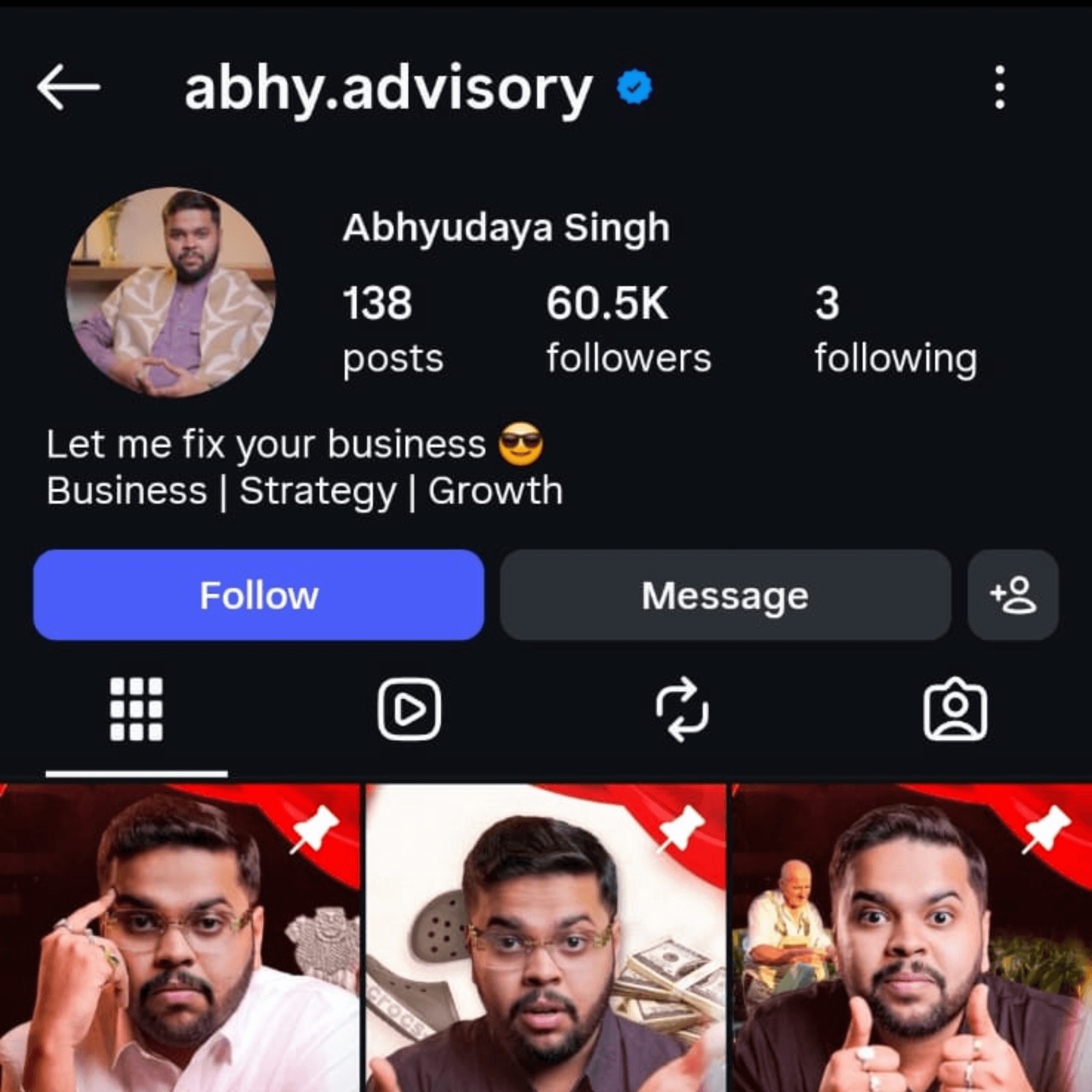 @abhy.advisory — Instagram profile